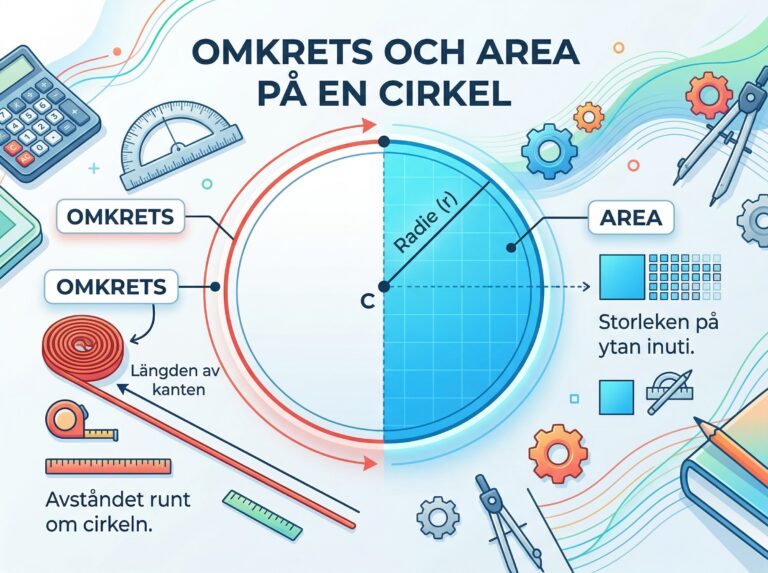 beräkna omkrets och area på cirkel