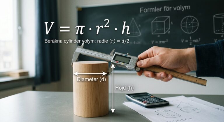 räkna ut cylinderns volym